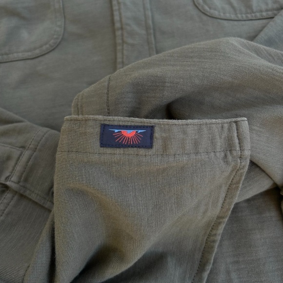 Faherty Mens Button Up Knit Shirt LARGE Sage Green Alpine Organic Cotton MKC0086 - Picture 9 of 16